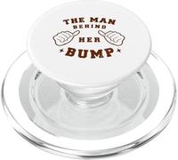 The Man Behind Her Bump Tshirt for Baby Announcement PopSockets PopGrip para MagSafe