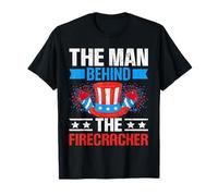 The Man Behind The Firecracker 4th of July American Flag Camiseta