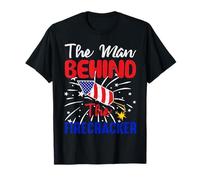 The Man Behind The Firecracker Happy 4th of July Men Camiseta