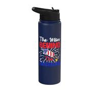 The Man Behind The Firecracker Happy 4th Of July Men Stainless Steel Insulated Water Bottle