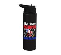The Man Behind The Firecracker Happy 4th Of July Men Stainless Steel Insulated Water Bottle