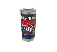The Man Behind The Firecracker Happy 4th Of July Men Vaso térmico de acero inoxidable de doble pared