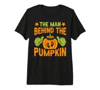 The Man Behind The Pumpkin for Halloween Camiseta Premium