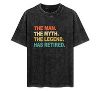The Man Myth Legend Has Retired Retire Mens T-Shirt Unisex Black Top tee M