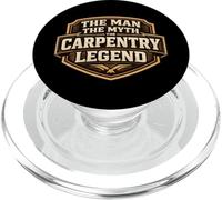 The Man The Myth The Carpentry Legend Funny Carpenter Joke PopSockets PopGrip para MagSafe