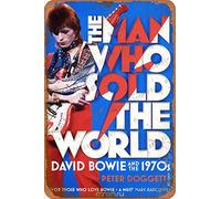 The Man Who Sold The World David Bowie Poster Carteles de Chapa Cartel de Metal Retro Garaje Hogar Jardín Pared Bar Café Vintage Decoración de Pared Arte 8 × 12 Pulgadas