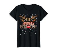 The Manager Rindeer Matching Family Group - Funny Christmas Camiseta gráfica económica, Mujer, Negro, XL