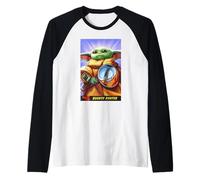 The Mandalorian and Grogu Bounty Hunter Grogu with Beskar Camiseta Manga Raglan