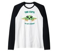 The Mandalorian and Grogu The Child Too Cute To Get Caught Camiseta Manga Raglan