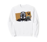 The Mandalorian and Grogu Watercolor Duo Mudhorn Clan of Two Sudadera
