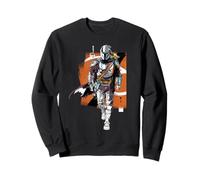 The Mandalorian and Grogu Watercolor Portrait Painting Sudadera