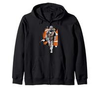 The Mandalorian and Grogu Watercolor Portrait Painting Sudadera con Capucha