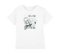 The Mandalorian Grogu and Mando Manga Kids T Shirt, White, 12-13