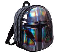 The Mandalorian - Mochila metálica 3D oficial de Star Wars para niños, mochila escolar y lonchera