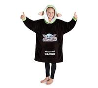 The Mandalorian Sudadera Niño, Sudadera Manta con Capucha y Mangas para Niño de Baby Yoda y el Mandaloriano (Marrón/Verde)
