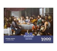The Marriage Feast at Cana Puzzle De Madera Impermeable Puzzles De 1000 Piezas para Adultos Desafiante Y Estimulante Rompecabezas para Decoración del Hogar