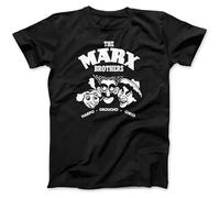 The Marx Brothers, Harpo, Groucho and Chico - Camiseta de manga corta para hombre, cuello redondo, unisex, de algodón puro, color negro, Negro, XL