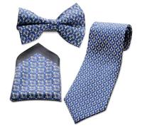 THE MASONIC COLLECTION - Corbata, pajarita y pañuelo 100% seda tejida - Cuadrado y brújula - Regalo masón para hombres