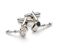 THE MASONIC COLLECTION - Gemelos cuadrados y brújula de plata para hombre, excelentes detalles, viene en bolsa de terciopelo/caja de gemelos, regalos masones para hombres, Bronce