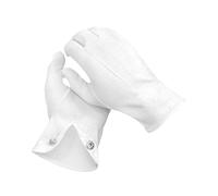THE MASONIC COLLECTION Guantes de algodón blanco para hombre para reuniones formales, camareros, grupos, eventos y ceremonias: suaves y ligeros con material lavable y reutilizable.