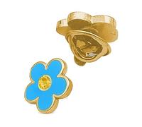 THE MASONIC COLLECTION - Insignia con diseño de flores olvidadas/alfiler/pin de solapa/broche - chapado en oro con impresionante piedra amarilla - Un regalo masón ideal para hombres