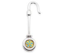 THE MASONIC COLLECTION - Servilletero con diseño de flores - Gancho plateado para servilletas/babero - Hecho con metal - Un regalo masónico de calidad para hombres