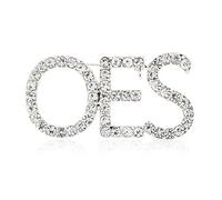 The Masonic Depot Orden de the Oriental Star OES sparkling crystal broche