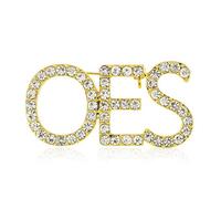 The Masonic Depot Orden de the Oriental Star OES sparkling crystal broche