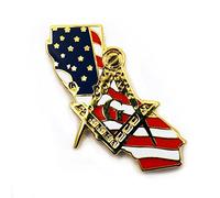 The Masonic Exchange Bandera Americana California masónico Solapa Pin - el Intercambio masónico