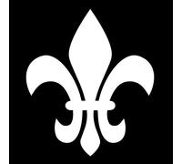 The Masonic Exchange Fleur de Lis calcomanía de vinilo blanco de 6 pulgadas
