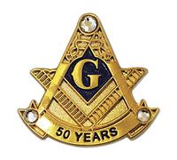 The Masonic Exchange Intercambio Masónica azul Lodge 50 años Freemason masónico solapa Pin