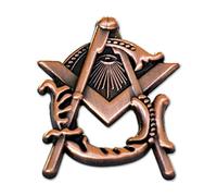 The Masonic Exchange Latón Envejecido masónico Cuadrado y compás - Pin para el Anillo - El Intercambio masónico
