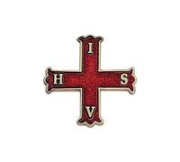 The Masonic Exchange Masonic Cross of Constantine Red - Pin de Solapa - 2,54 cm de Alto