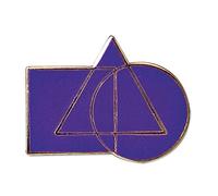 The Masonic Exchange Masonic Cryptic Council - Pin de Solapa púrpura, 2,5 cm de Ancho