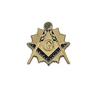 The Masonic Exchange Pin de Solapa de Color Dorado y Negro con la Brújula y la Brújula (1,9 cm de Altura)
