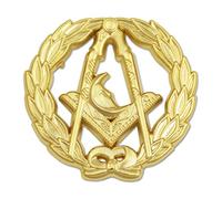 The Masonic Exchange Pin de Solapa Dorado con Mensaje en inglés Masonic Wreathed Junior Deacon Moon