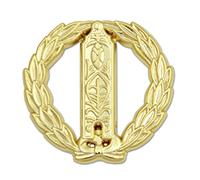 The Masonic Exchange Pin de Solapa Dorado con Texto en inglés Masonic Wreathed Junior Warden, diámetro de 3,81 cm