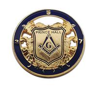 The Masonic Exchange Pin de Solapa Masonic Prince Hall, Redondo, Color Azul y Dorado, 3,17 cm de diámetro