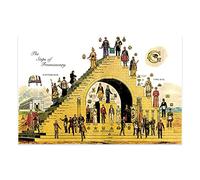 The Masonic Exchange Póster masónico Steps of Freemasonry - [11 x 17 pulgadas]