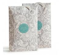 The Master Herbalist Bolsitas perfumadas de ambientador de Armario con diseño de William Morris. Disponibles en Lavanda, sándalo, Lirio y Lila. (Lirio de los Valles | Gris, Paquete de 2)