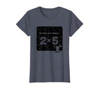 The Math Ain't Mathin' 2x5 Humor matemático Divertido Camiseta, Mujer, Azul Jaspeado, 3XL