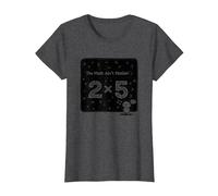 The Math Ain't Mathin' 2x5 Humor matemático Divertido Camiseta, Mujer, Jaspeado Oscuro, 3XL