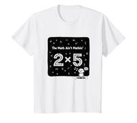 The Math Ain't Mathin' 2x5 Humor matemático Divertido Camiseta, Niños, Blanco, 3 años