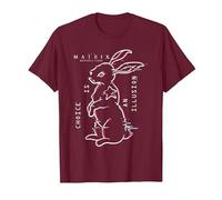 The Matrix 4 Choice Is An Illusion Camiseta, Hombre, Granate, XXL
