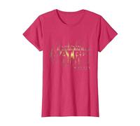 The Matrix 4 Glitch In The Matrix Camiseta, Mujer, Rojo Jaspeado, XXL