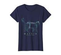 The Matrix 4 Techno Cat Camiseta, Mujer, Azul Marino, XS