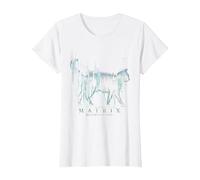 The Matrix 4 Techno Cat Camiseta, Mujer, Blanco, XS