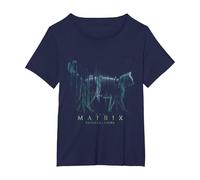 The Matrix 4 Techno Cat Camiseta, Mujer Tallas Grandes, Azul Marino, 6XL Grande