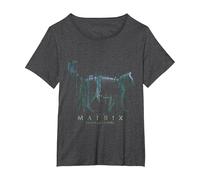 The Matrix 4 Techno Cat Camiseta, Mujer Tallas Grandes, Jaspeado Oscuro, 1XL Grande