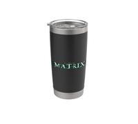 The Matrix Enter The Movie Logo Vaso térmico de acero inoxidable de doble pared